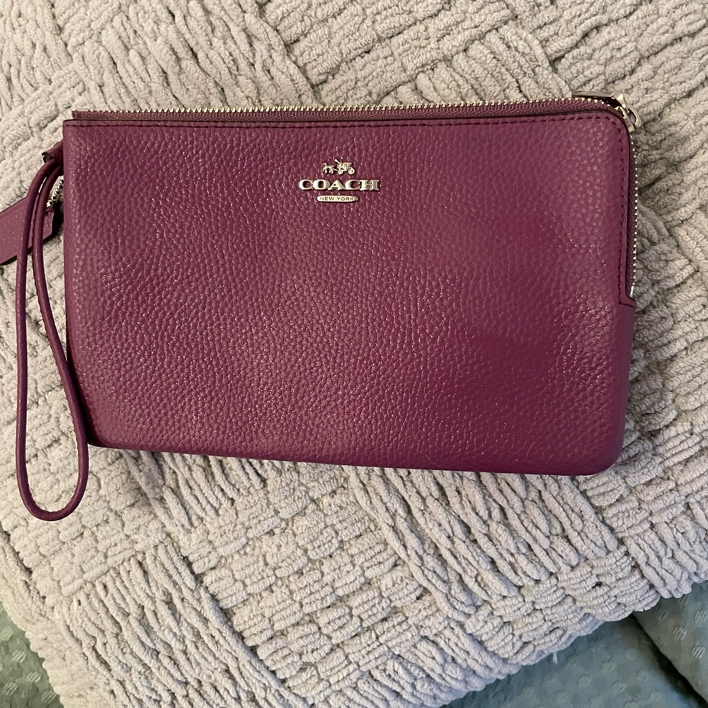 Coach Purple Wristlet Clutch